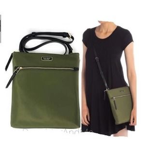 Kate Spade New York dawn‎ flat nylon crossbody bag Green